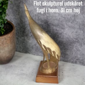 Stor fugl udskret i horn