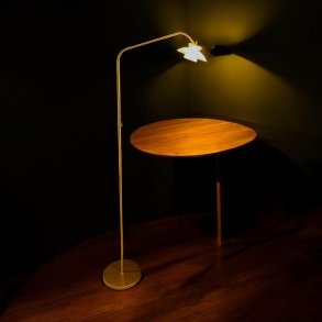 Messing standerlampe m/touch