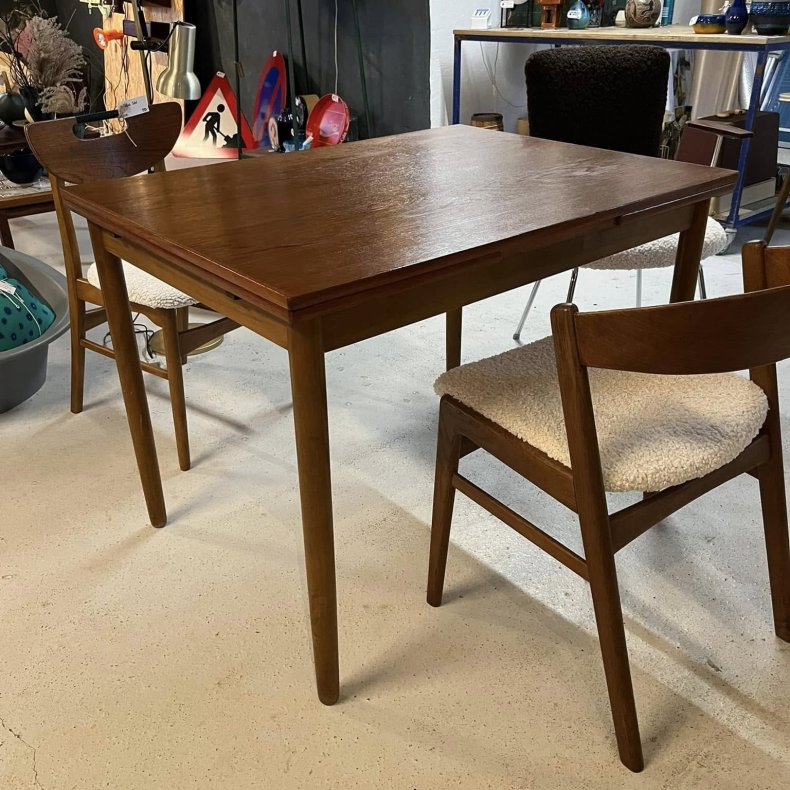Teak spisebord m/hollandsk udtrk