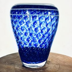 Hadeland Lobelia bl glas vase
