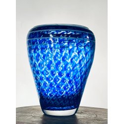 Hadeland Lobelia bl glas vase