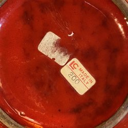 Italiensk r�d keramik vase