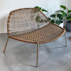 Lounge stol med skammel