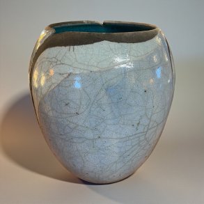 Kirsten Holm raku keramik vase